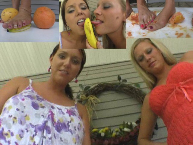Alana and Tatiana Crush Fruit